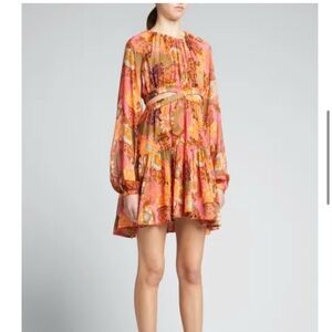 A.L.C. Izzy Floral Silk Cutout Dress